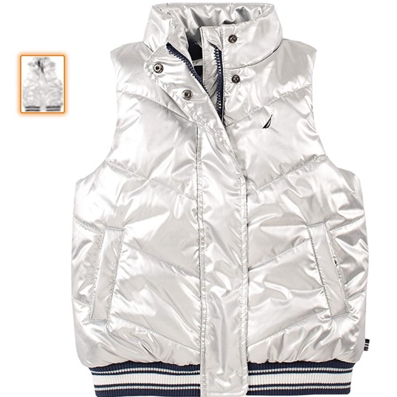 Nautica Girls' Puffer Vest - Picture 1 of 5